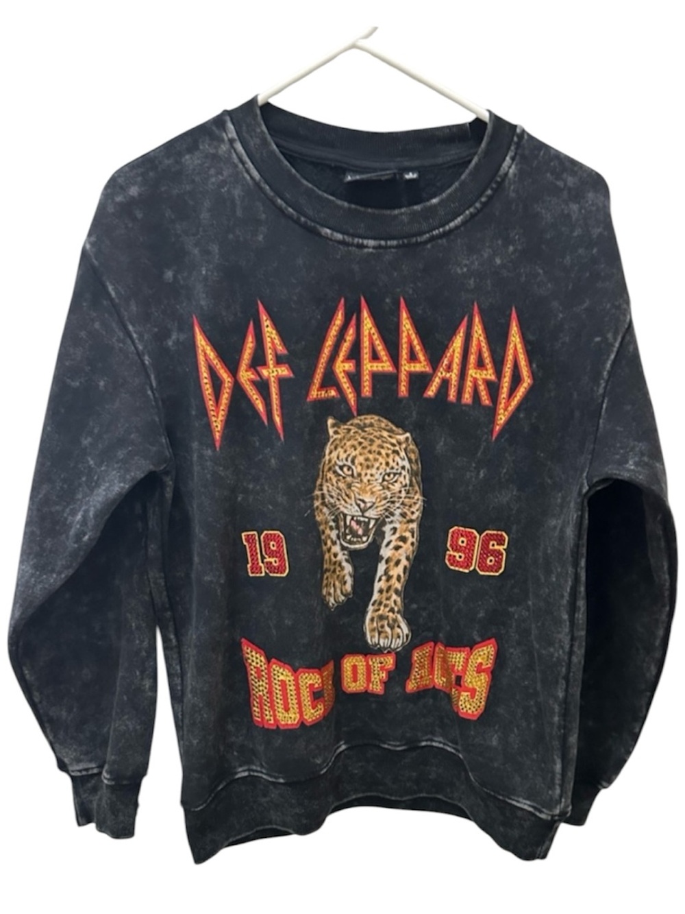 Def Leppard Rhinestone sweatshirt size Small